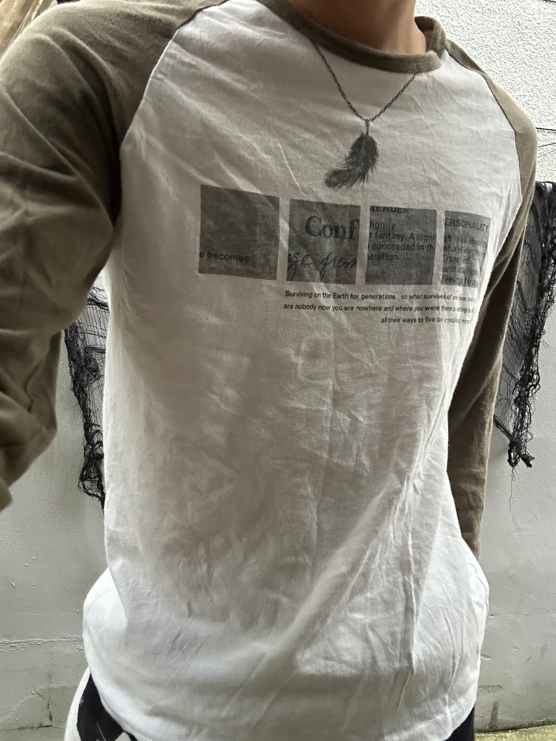 Jpn 00s comme ca ism 트롱프뢰유 깃털 고딕 롱슬리브 상품이미지2