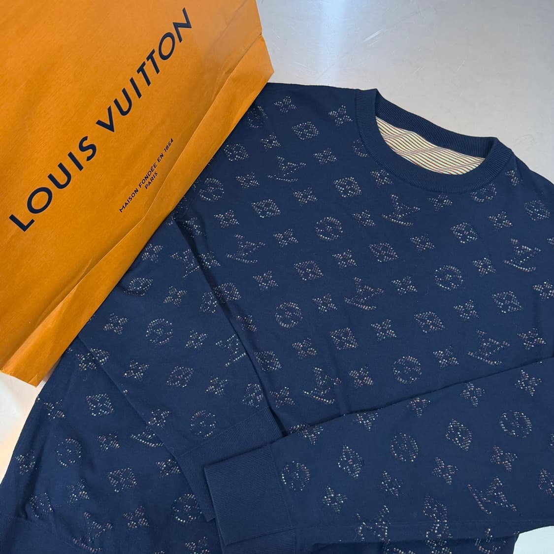 [리오브] 루이비통 드롭 니들 모노그램 코튼 니트 상품이미지3