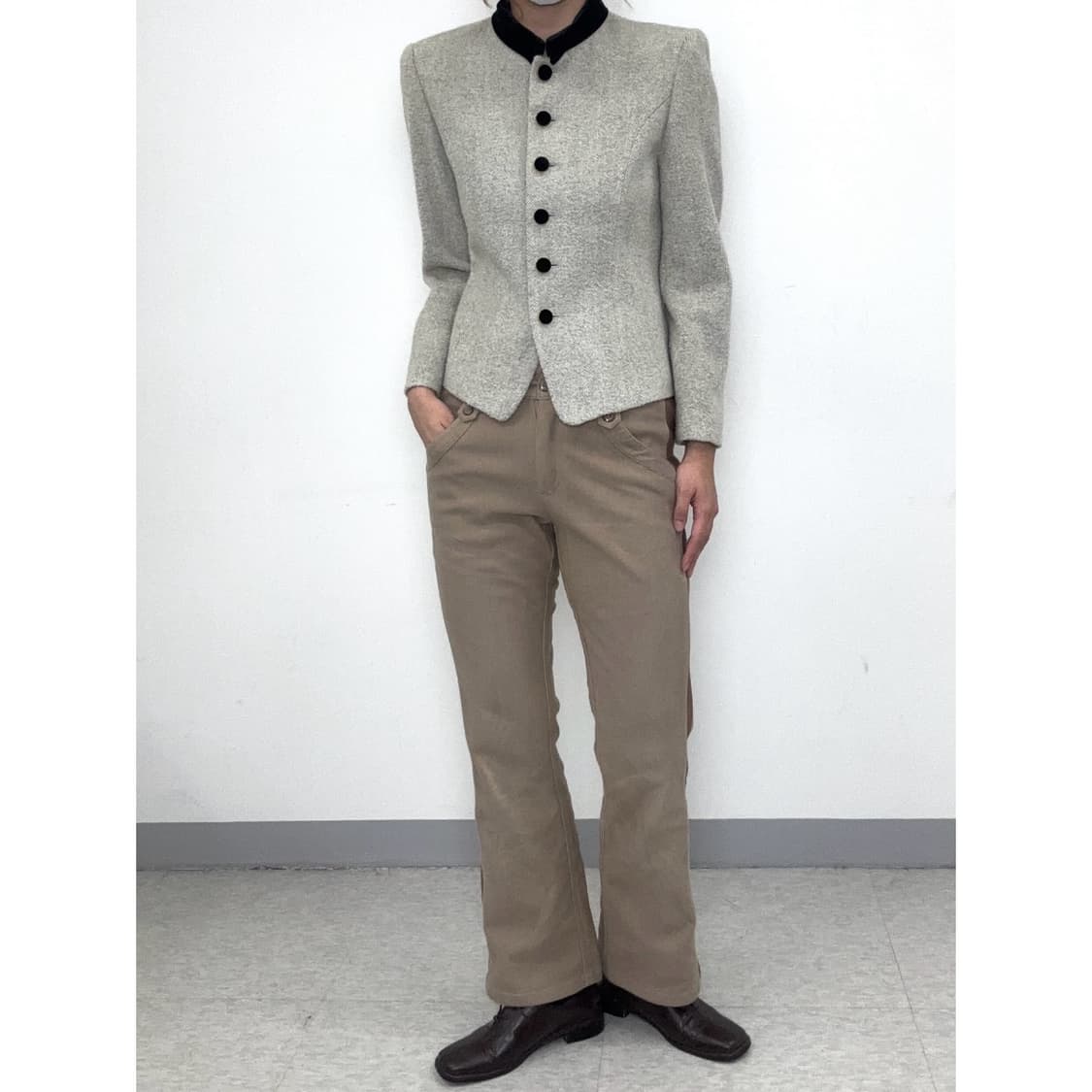 빈티지 울79% 그레이 자켓 상품이미지2