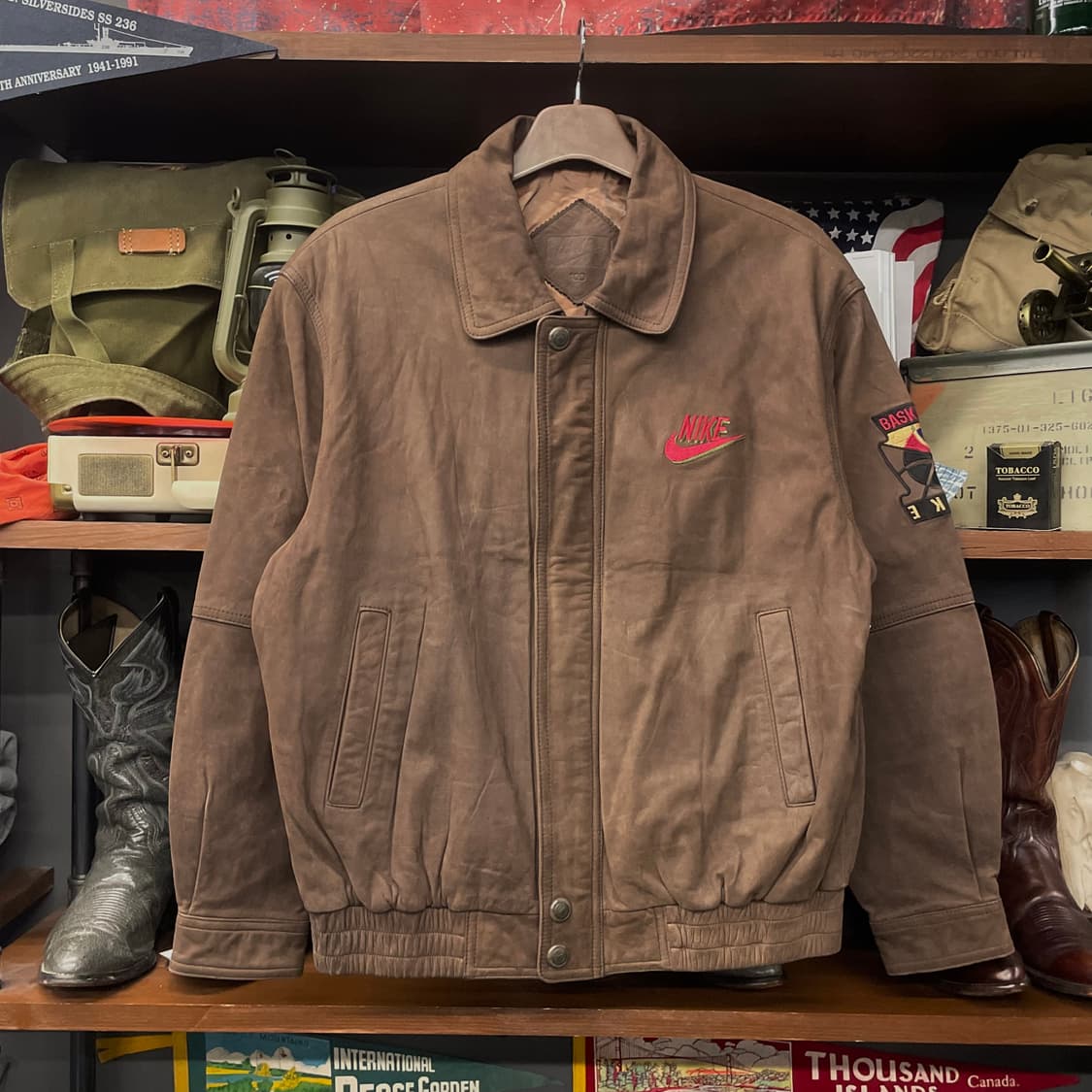 90s 나이키 삼나스포츠 20주년 리스펙트 더 게임 소가죽 자켓 N153 상품이미지2