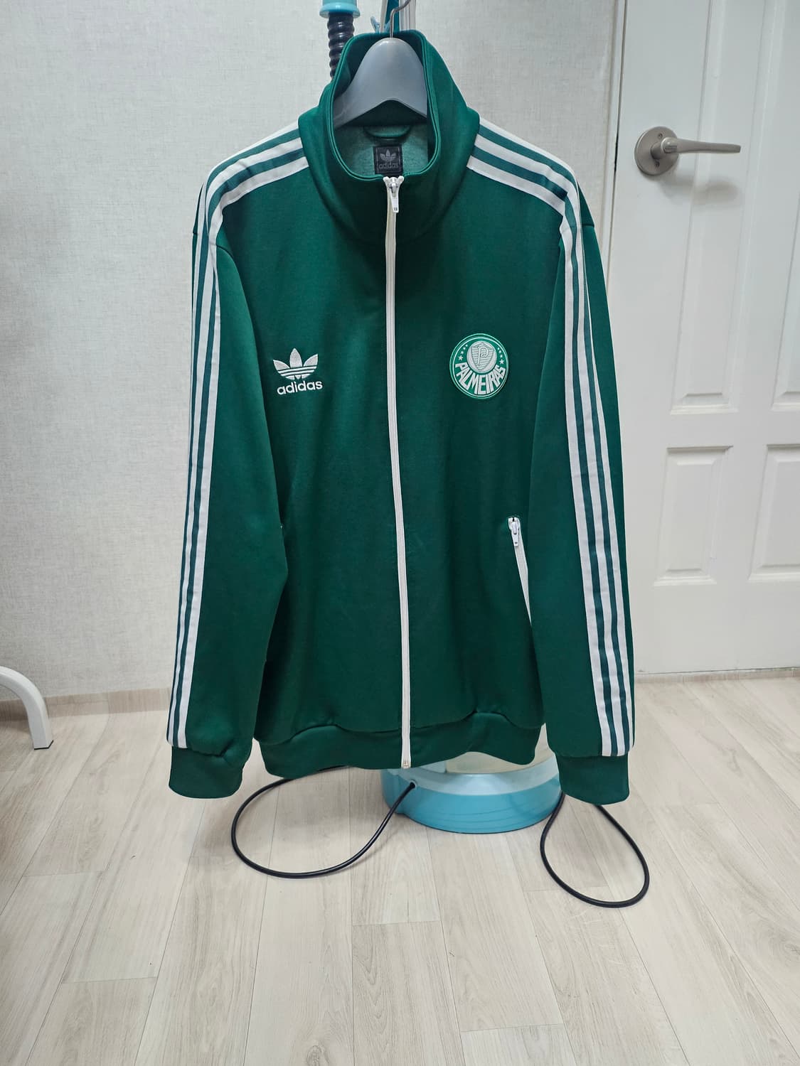 (110)2XL☆초대장급아디다스파이어버드팔메이라스백로고[딥그린]트랙탑져지 상품이미지1