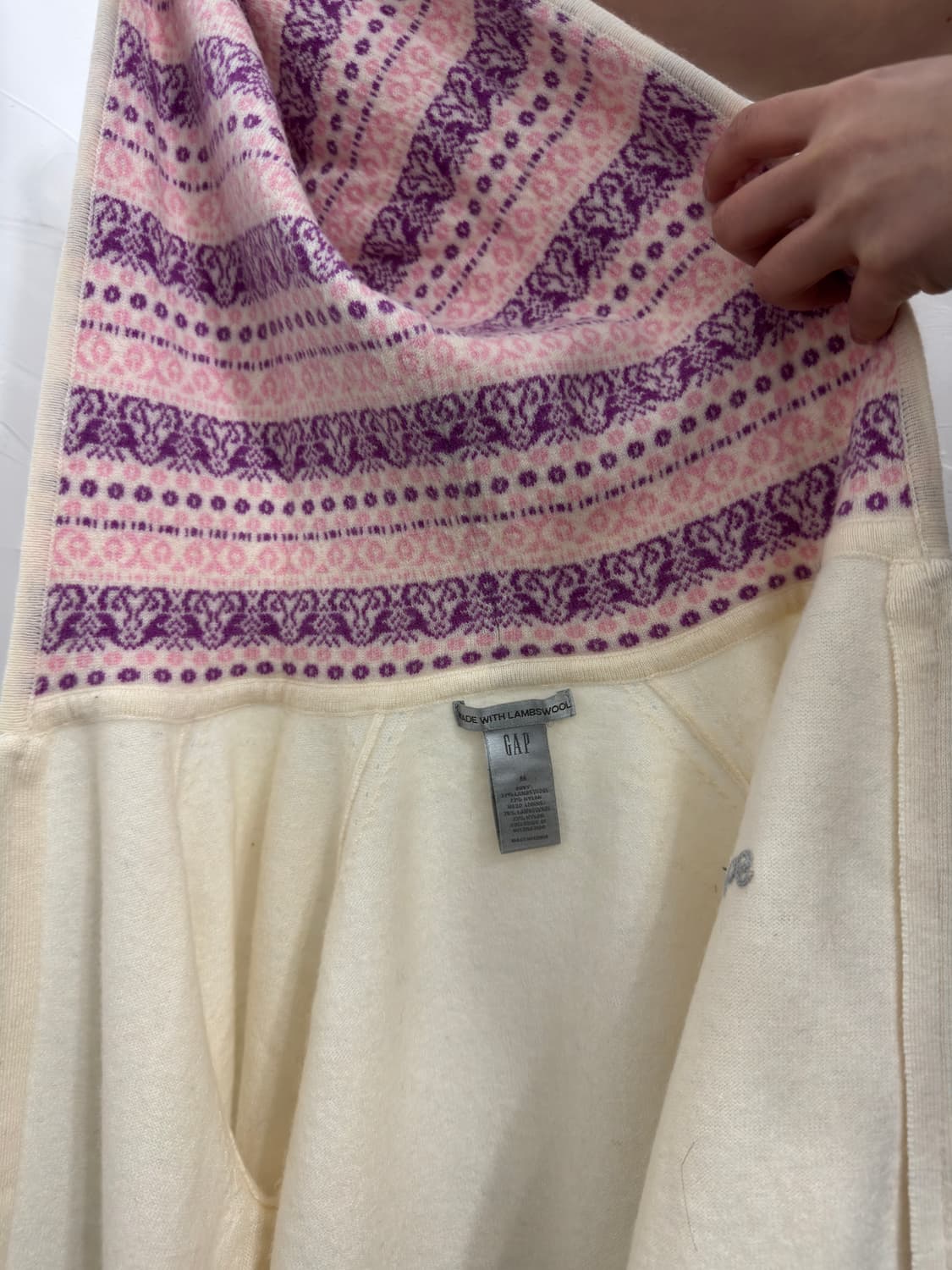 gap lambs wool hood zipup 상품이미지6