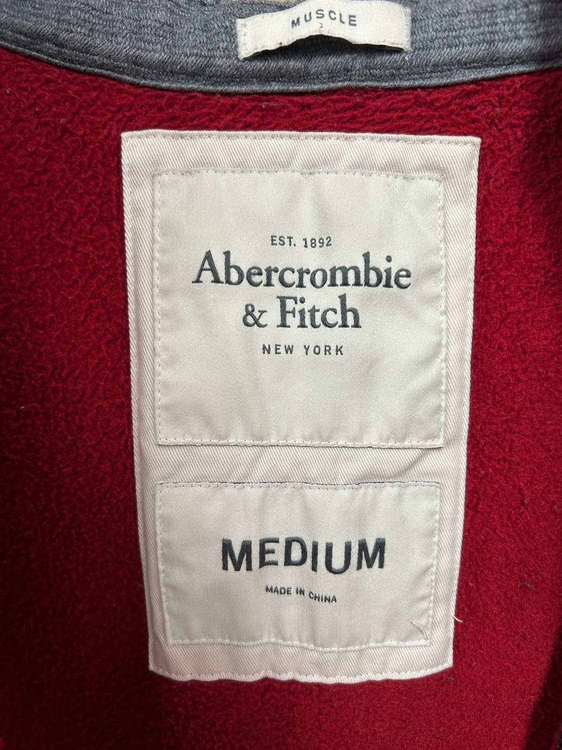 아베크롬비 y2k 후드집업 버건디 상품이미지5