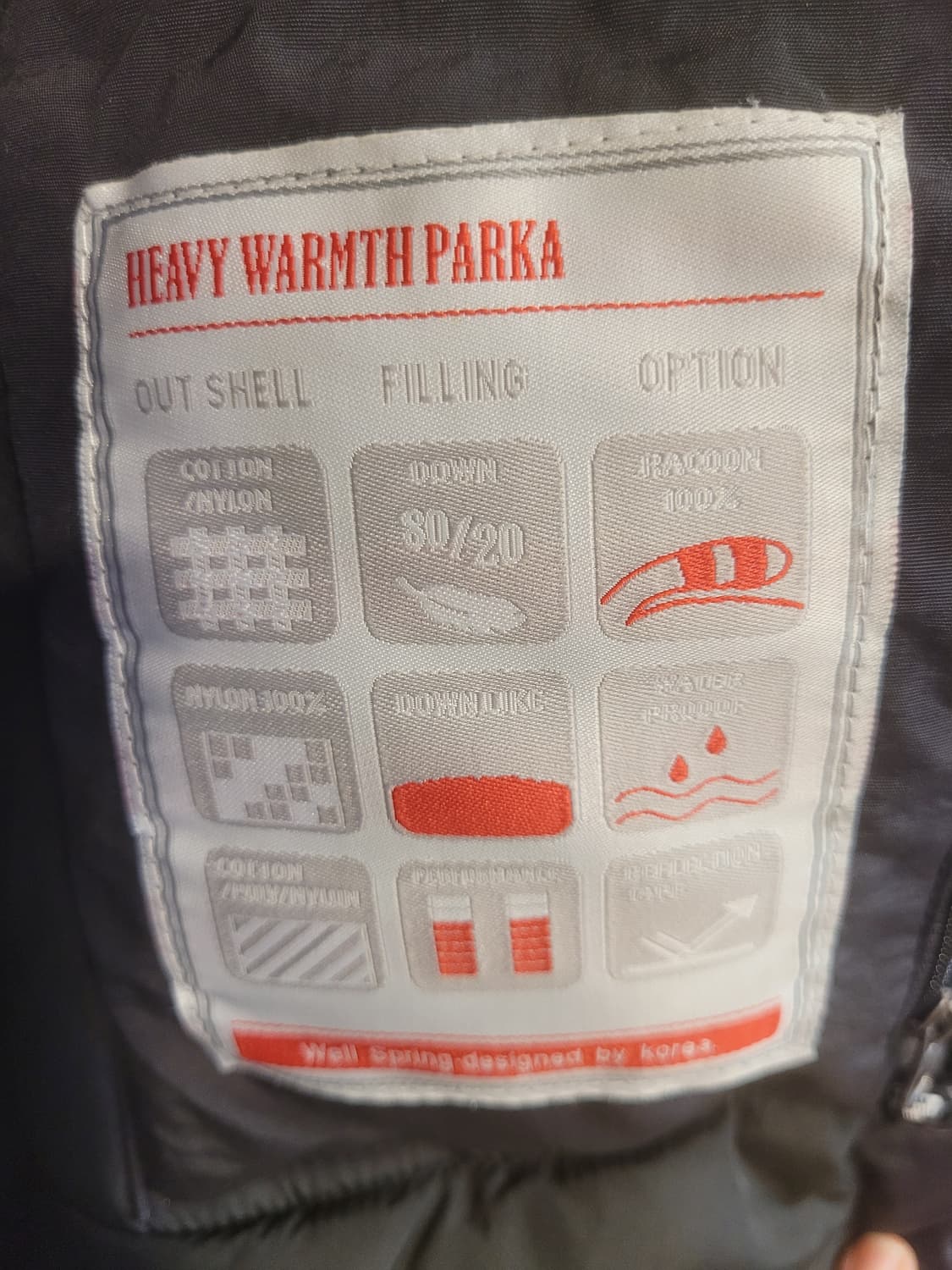 신품급 디스커버리 밀포드 구스다운 라쿤 패딩 L 상품이미지5