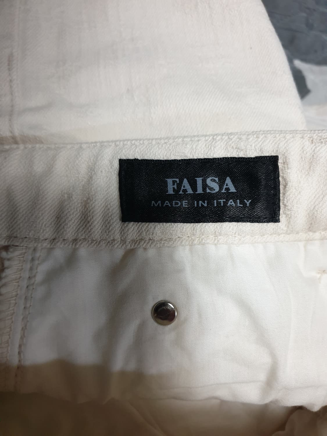 (이태리) 타임 FAISA원사 백로고 레터링 와이드 데미지 데님진(29) 상품이미지6