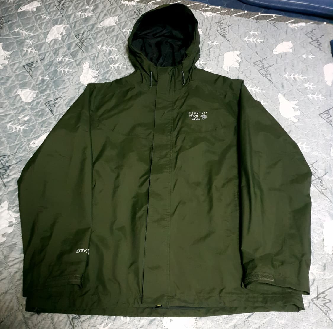 마운틴하드웨어 드라이큐 고프코어 바람막이 자켓 카키 (M) 상품이미지1