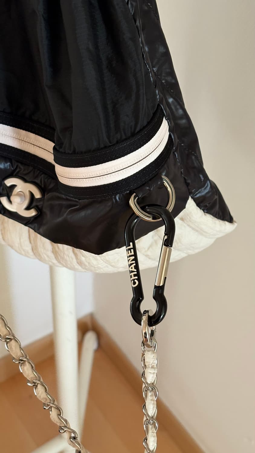 샤넬 나일론 백팩 화이트 (개런티카드,박스,쇼핑백 있음) 상품이미지7