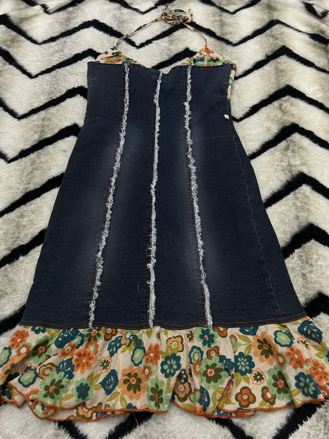 [여성55]모르간 데님 레이어드 비치 원피스/스판 상품이미지3