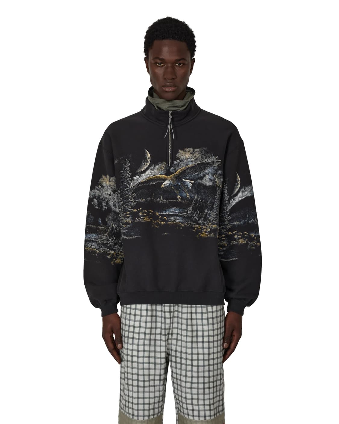 [M,L,XL]로아 하이킹 26ss FAI 하프 집 스웨트 셔츠 상품이미지1