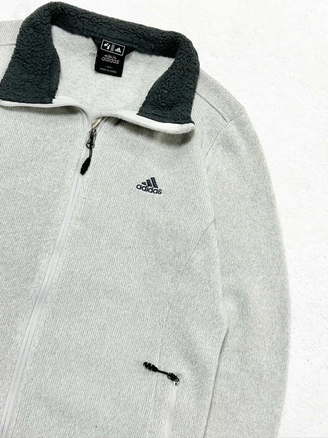 아디다스 자수로고 플리스 집업 상품이미지6
