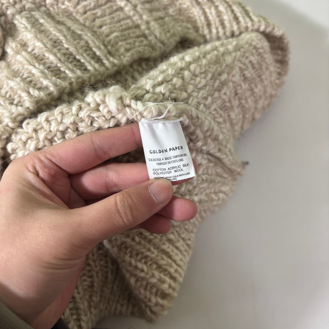 FREE VTG 아이보리 짜임 코위찬 니트집업 상품이미지5