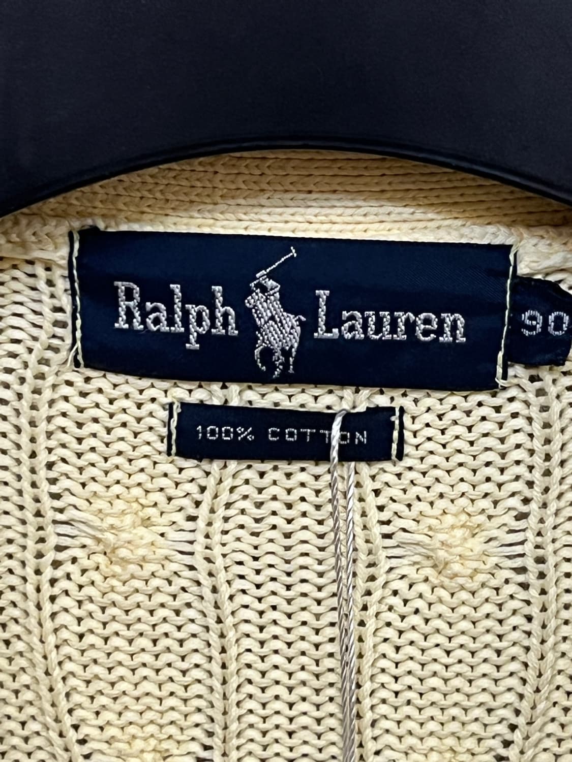 90s 폴로 랄프로렌 코튼 케이블 가디건 상품이미지4