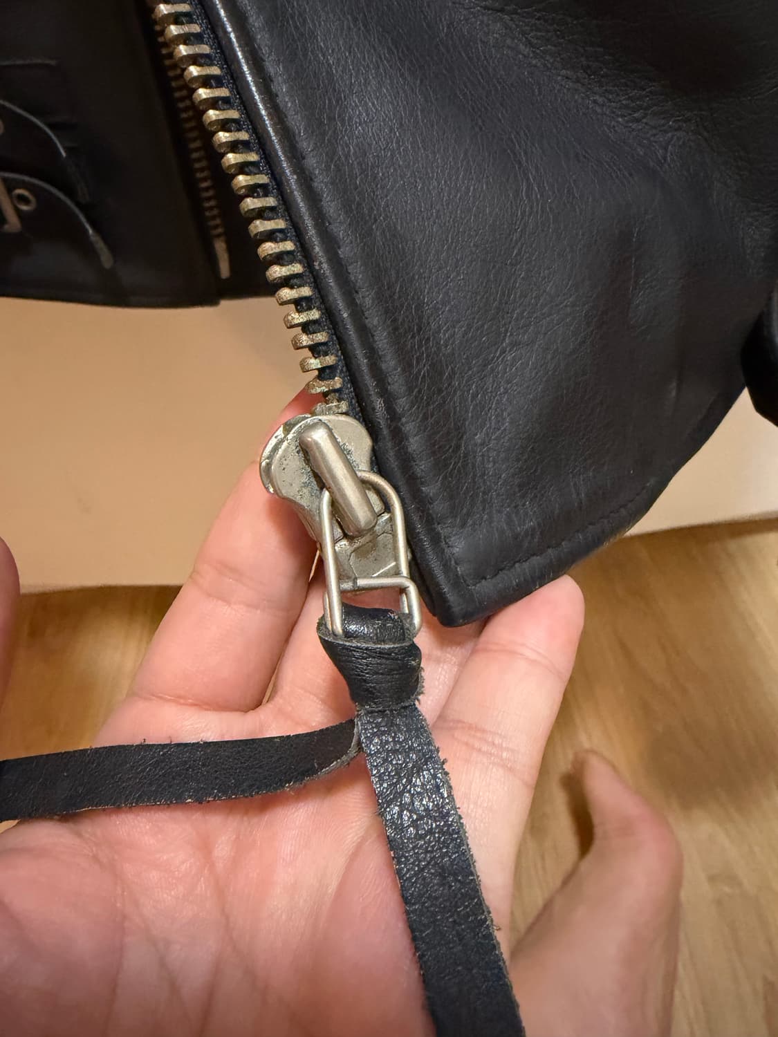 할리데이비슨 블랙 소가죽 라이더자켓 L 에어로레더 홀스하이드 상품이미지6