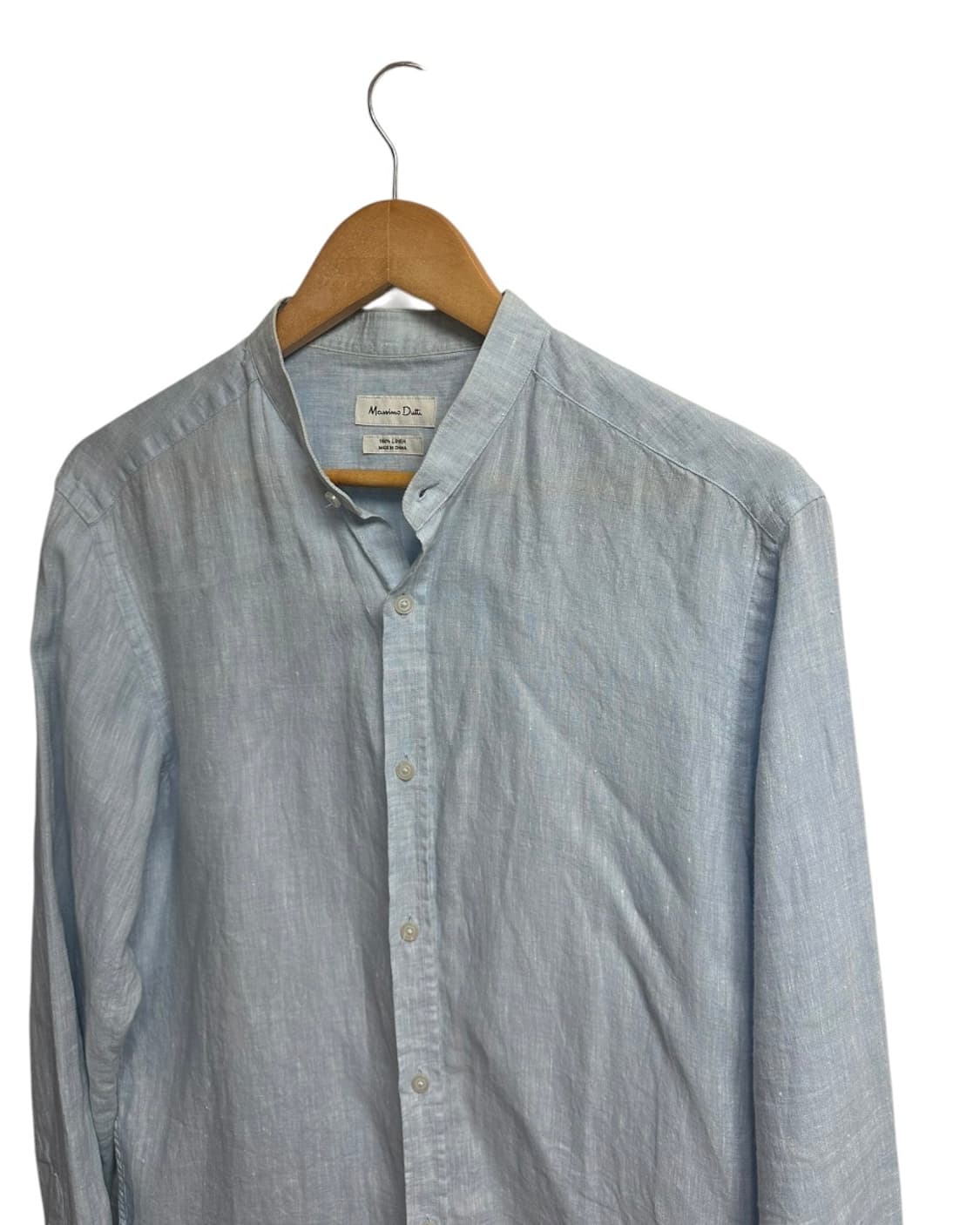 마시모두띠(Massimo Dutti) 헨리넥 린넨 셔츠 스카이블루 상품이미지4