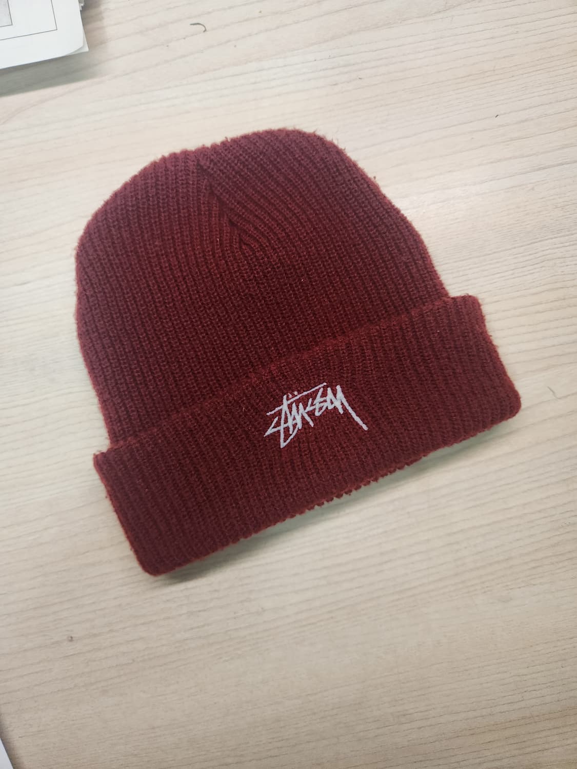 스투시 비니 버건디 상품이미지2