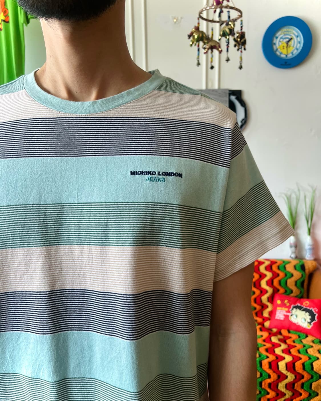90-00s MICHIKO LONDON Stripe Border Tee 상품이미지2
