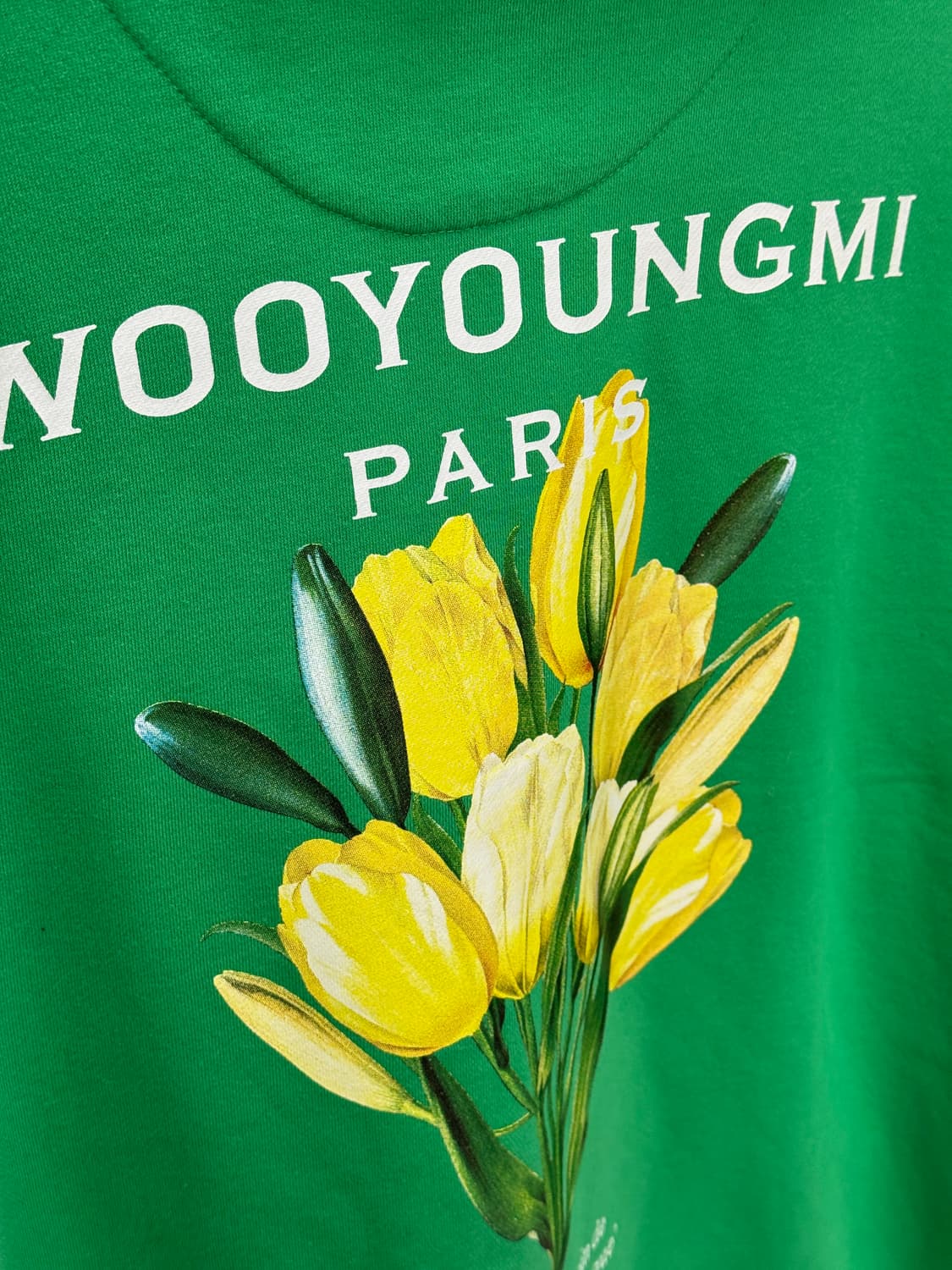 우영미 플라워 백로고 후드티 50사이즈  상품이미지4