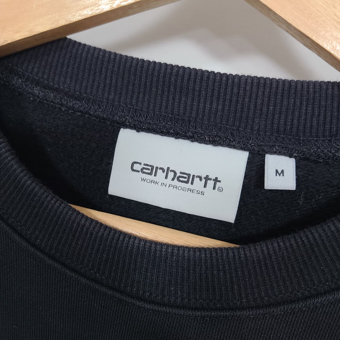 칼하트 WIP 남성 기모 로고 맨투맨 블랙 M 상품이미지10