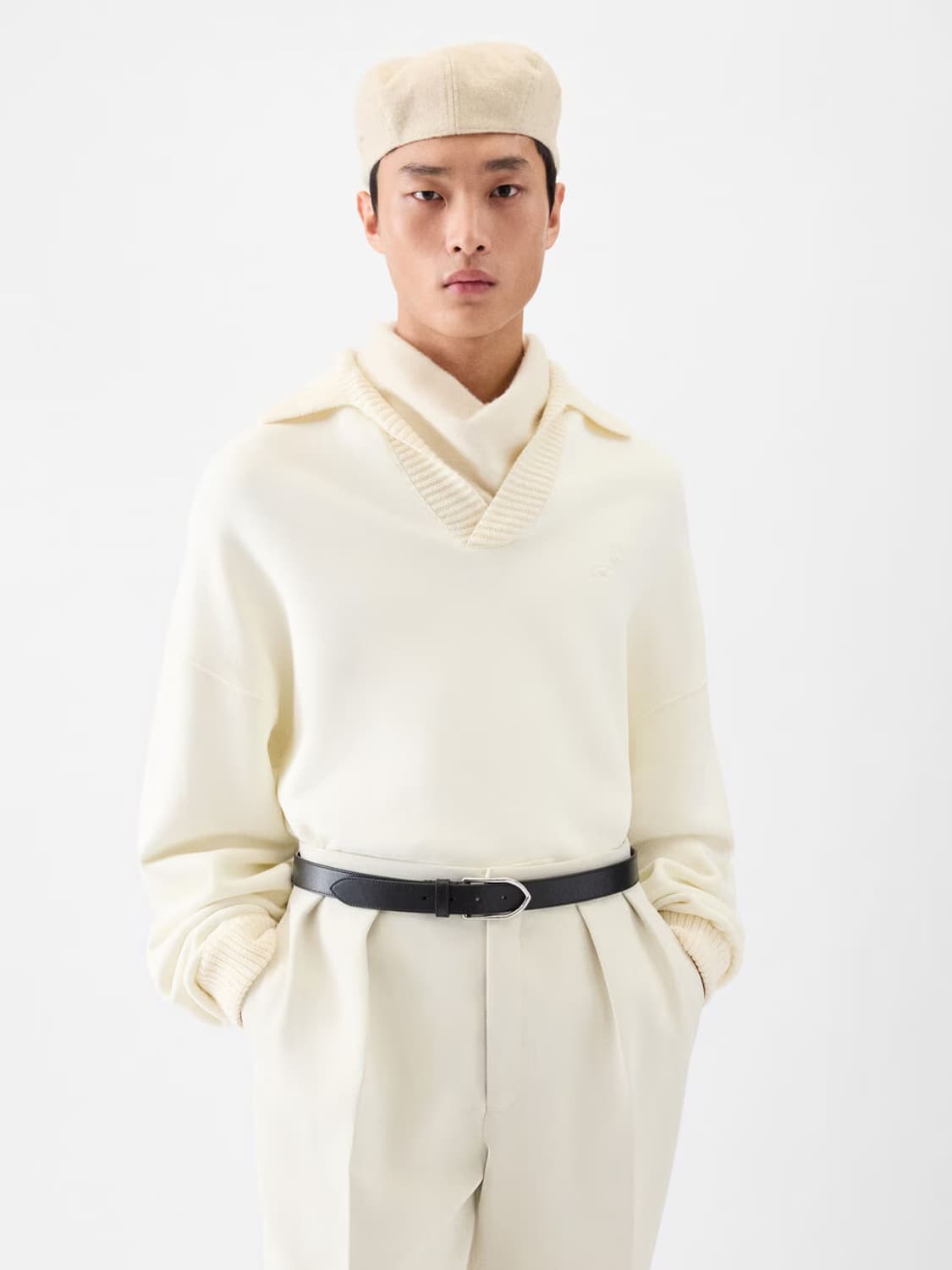 [M,L,XL]자크뮈스 25fw 푼토 롱 슬리브 폴로 니트 상품이미지3