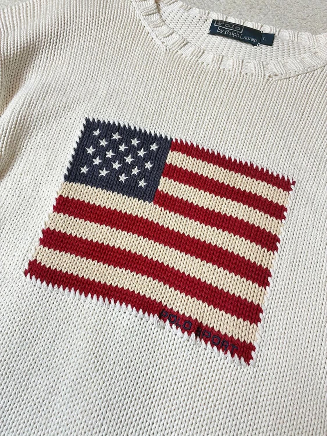 폴로 랄프로렌 00's 헤비코튼 성조기 니트 PN7919 상품이미지3