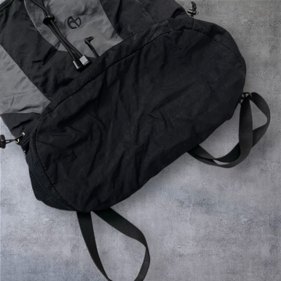 노매뉴얼 Nomanual 블랙 차콜 C.B 스트링 백팩 상품이미지8