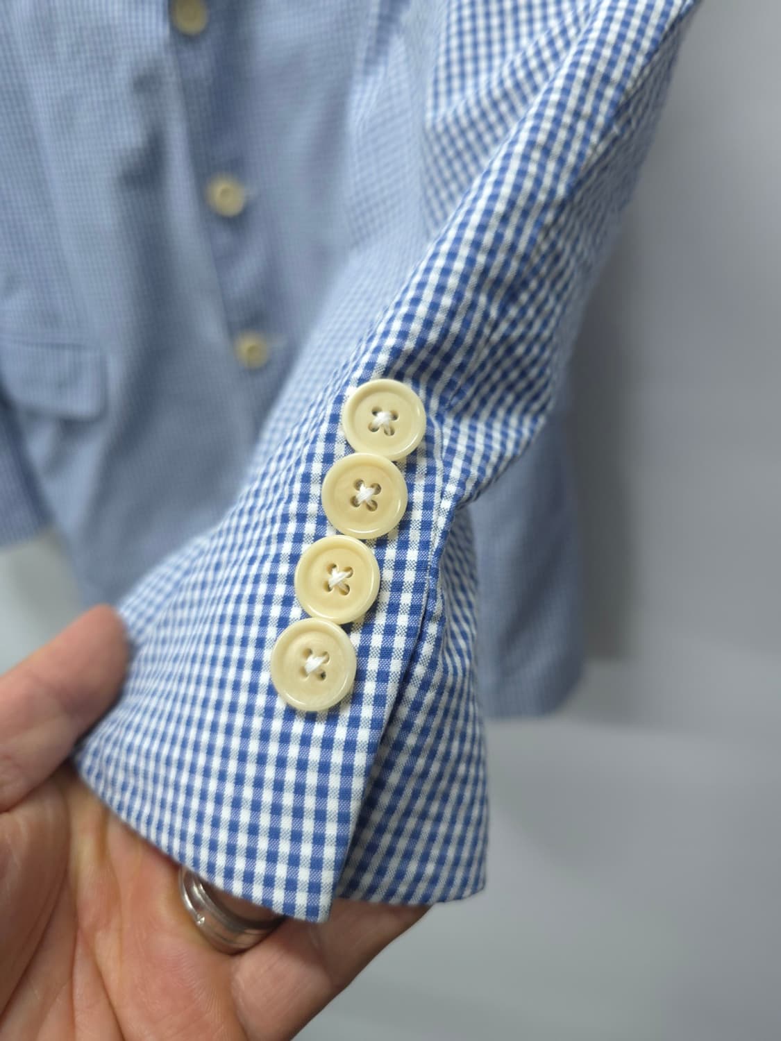 ​폴로 랄프로렌 메이드인 이태리 체크 시어서커 자켓 (95) 상품이미지3