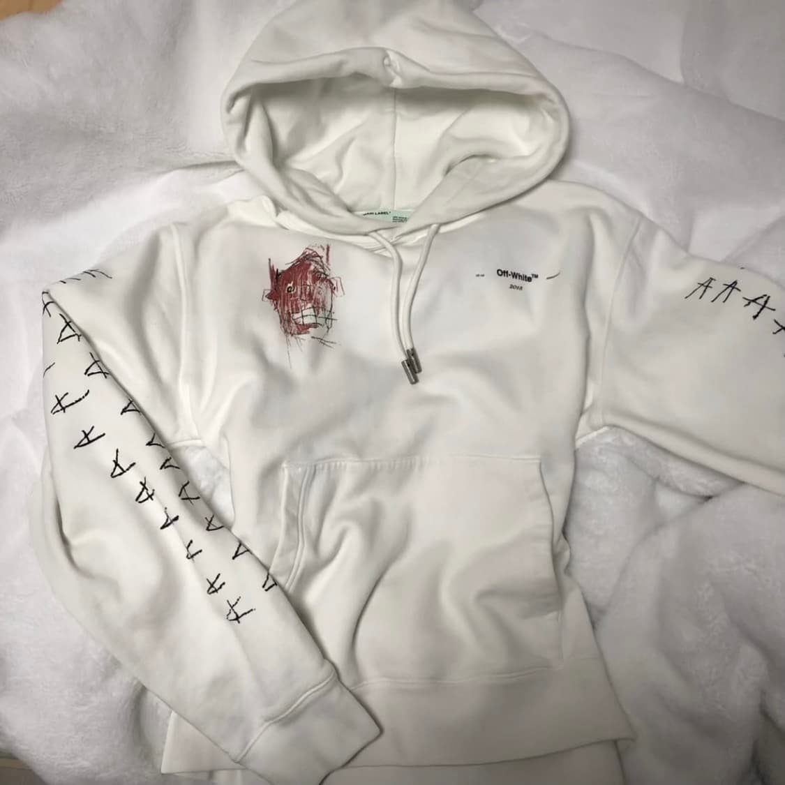 오프화이트 x 바스키아 콜라보 후드티 상품이미지1