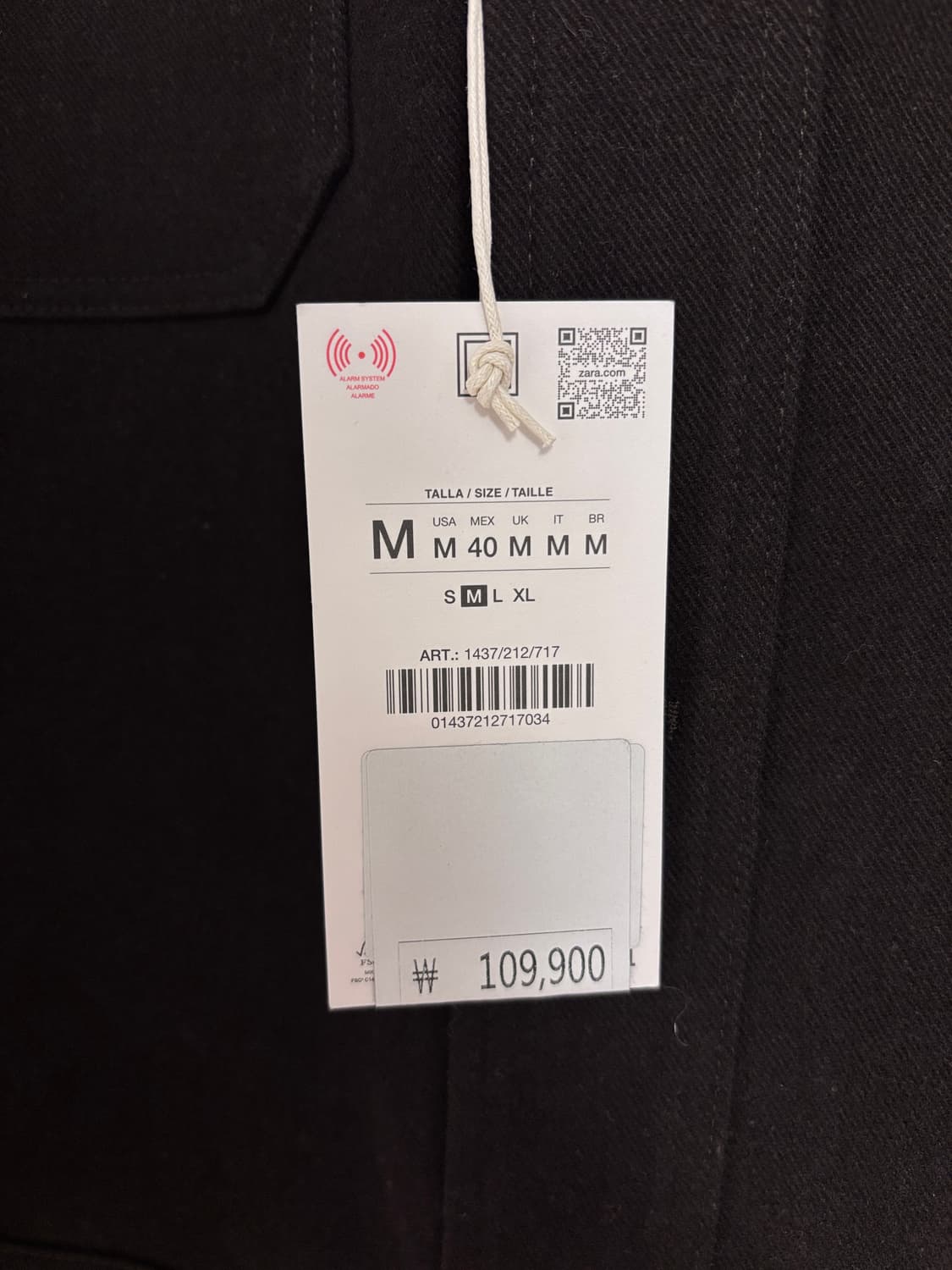 새상품) M 자라 누빔 오버셔츠 다크 브라운 상품이미지5