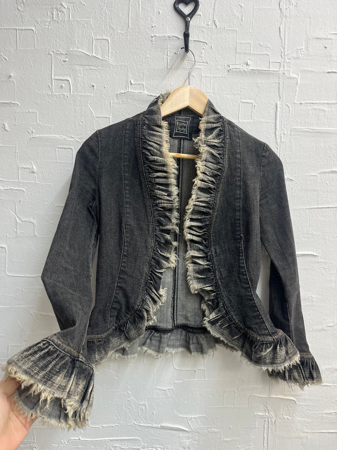 open black denim jacket 상품이미지5