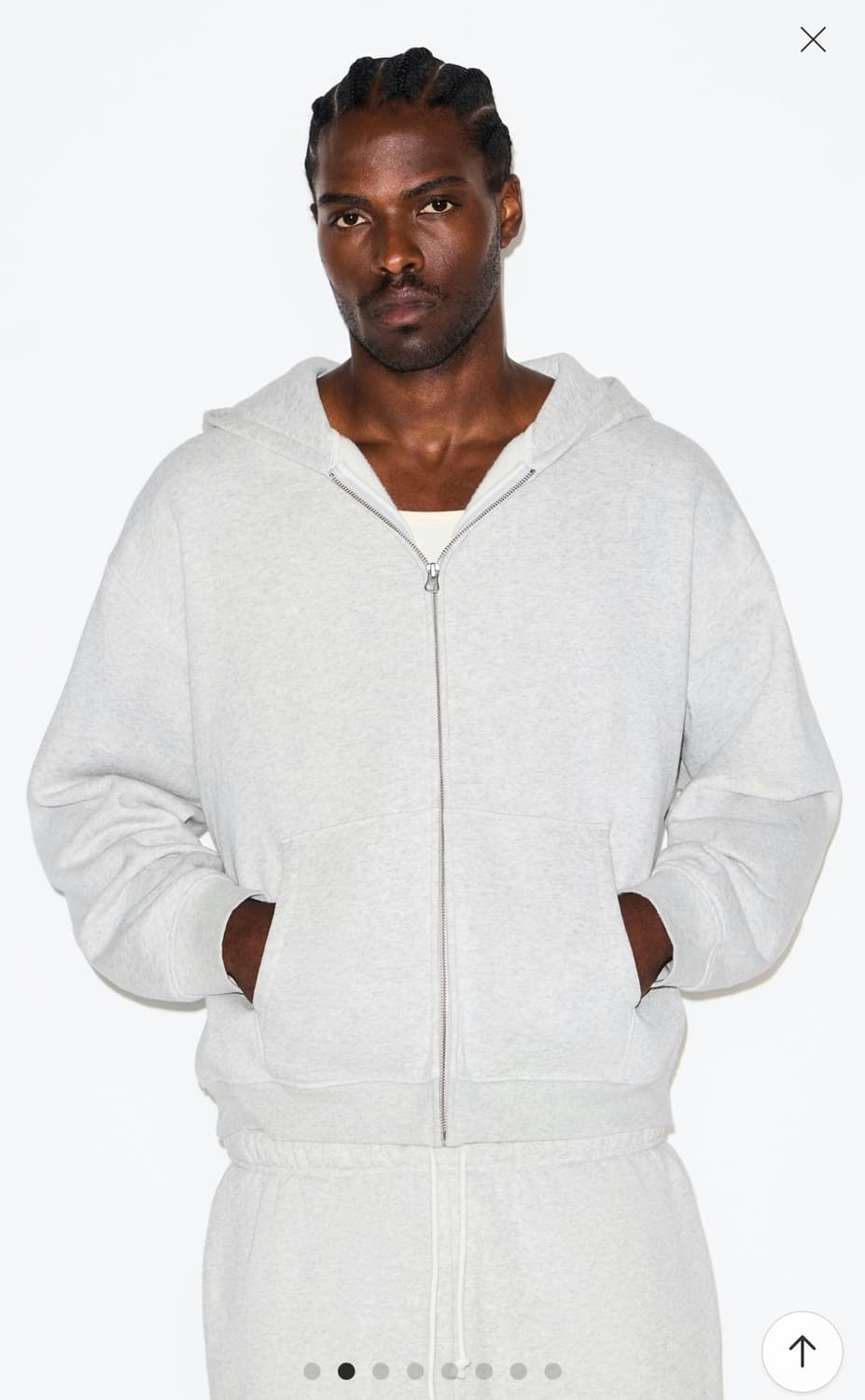 SKIMS 스킴스 후드집업 라이트그레이 S사이즈 상품이미지3