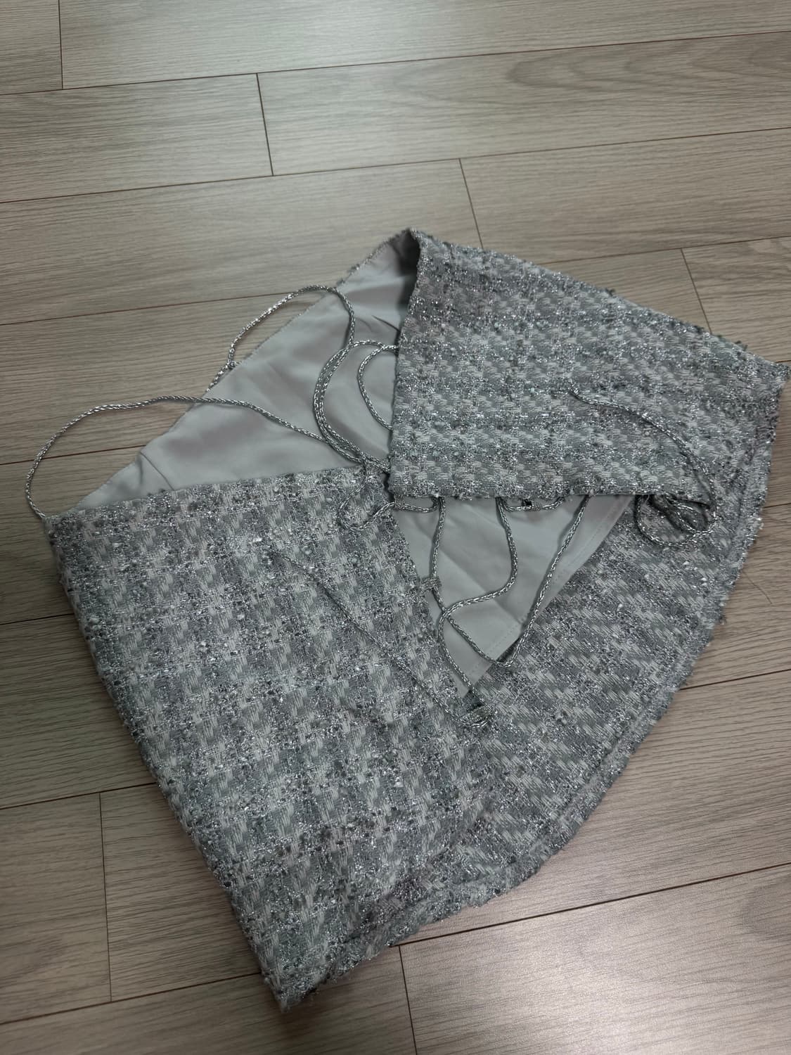 소프트 서울 트위드 홀터넥 탑 상품이미지2