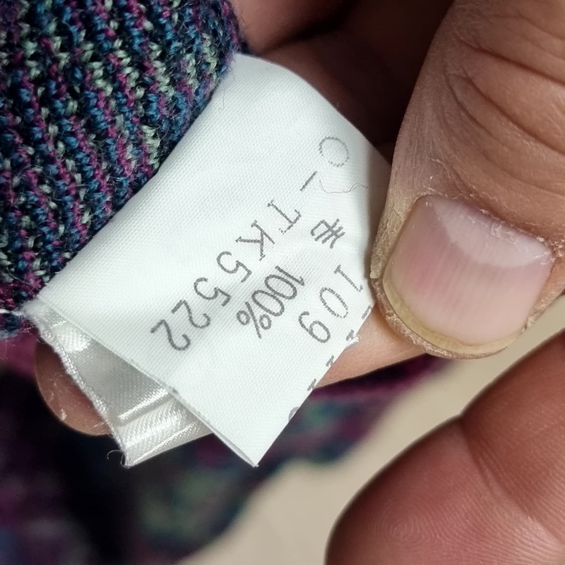 일본제90's Cassidy homme빈티지 패턴 니트 퍼플(100) 상품이미지5