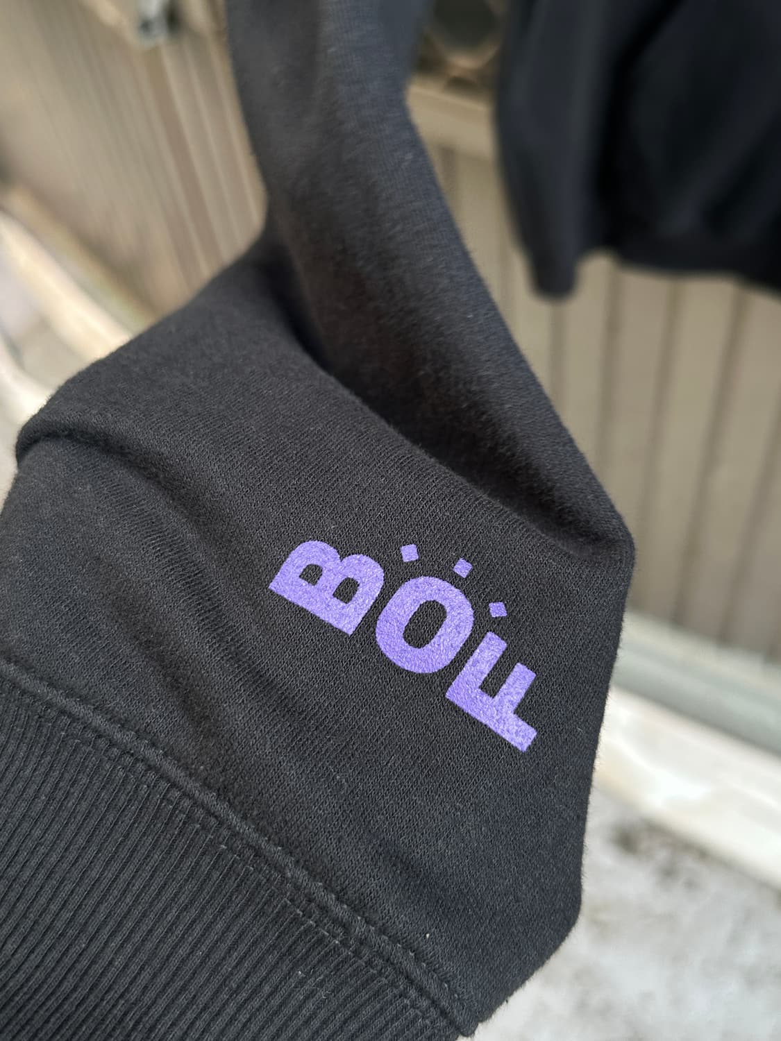 BALANSA sound shop black purple hoodie  상품이미지5