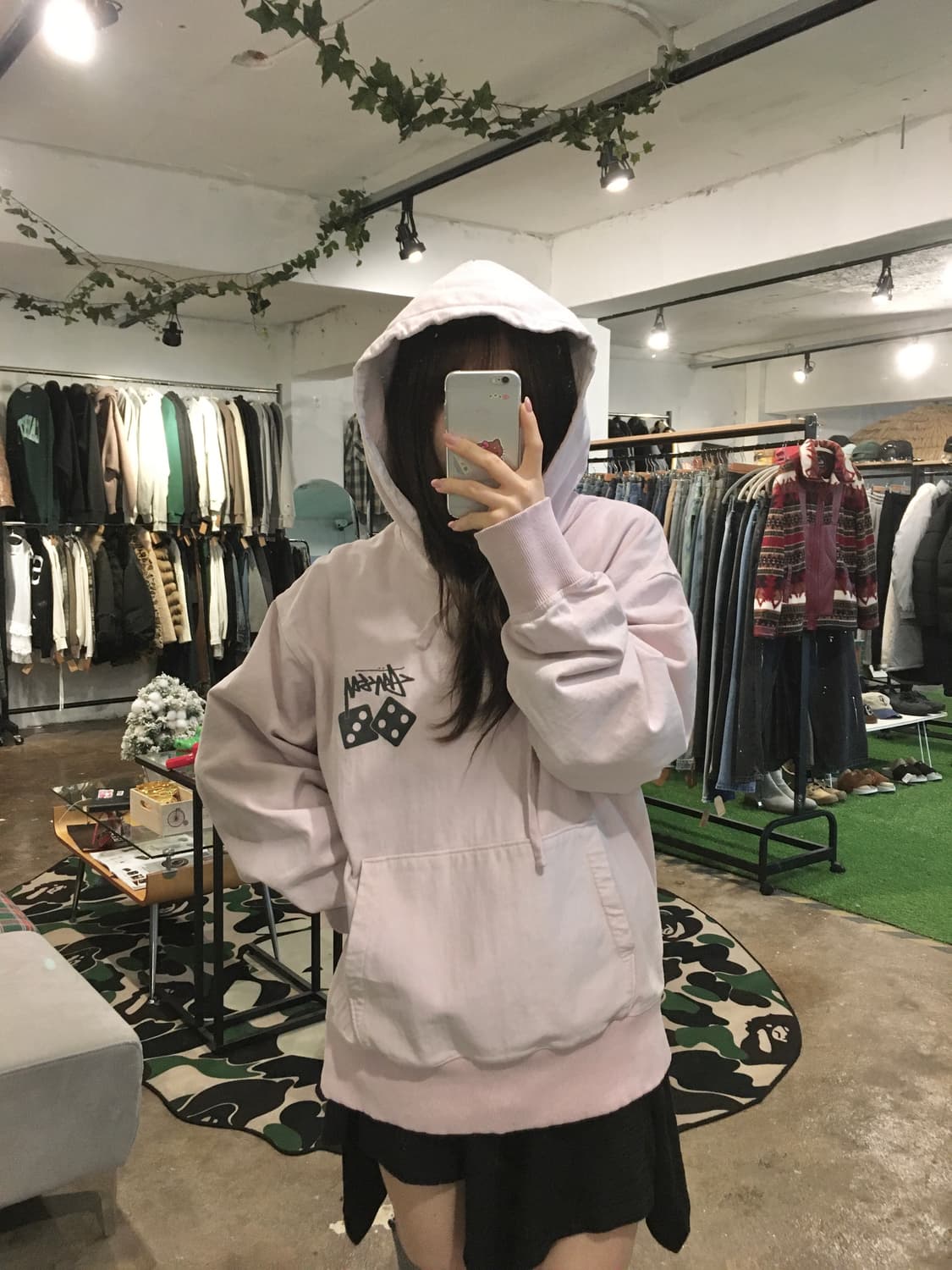 Stussy 스투시 다이스 후드티 블러쉬 상품이미지5