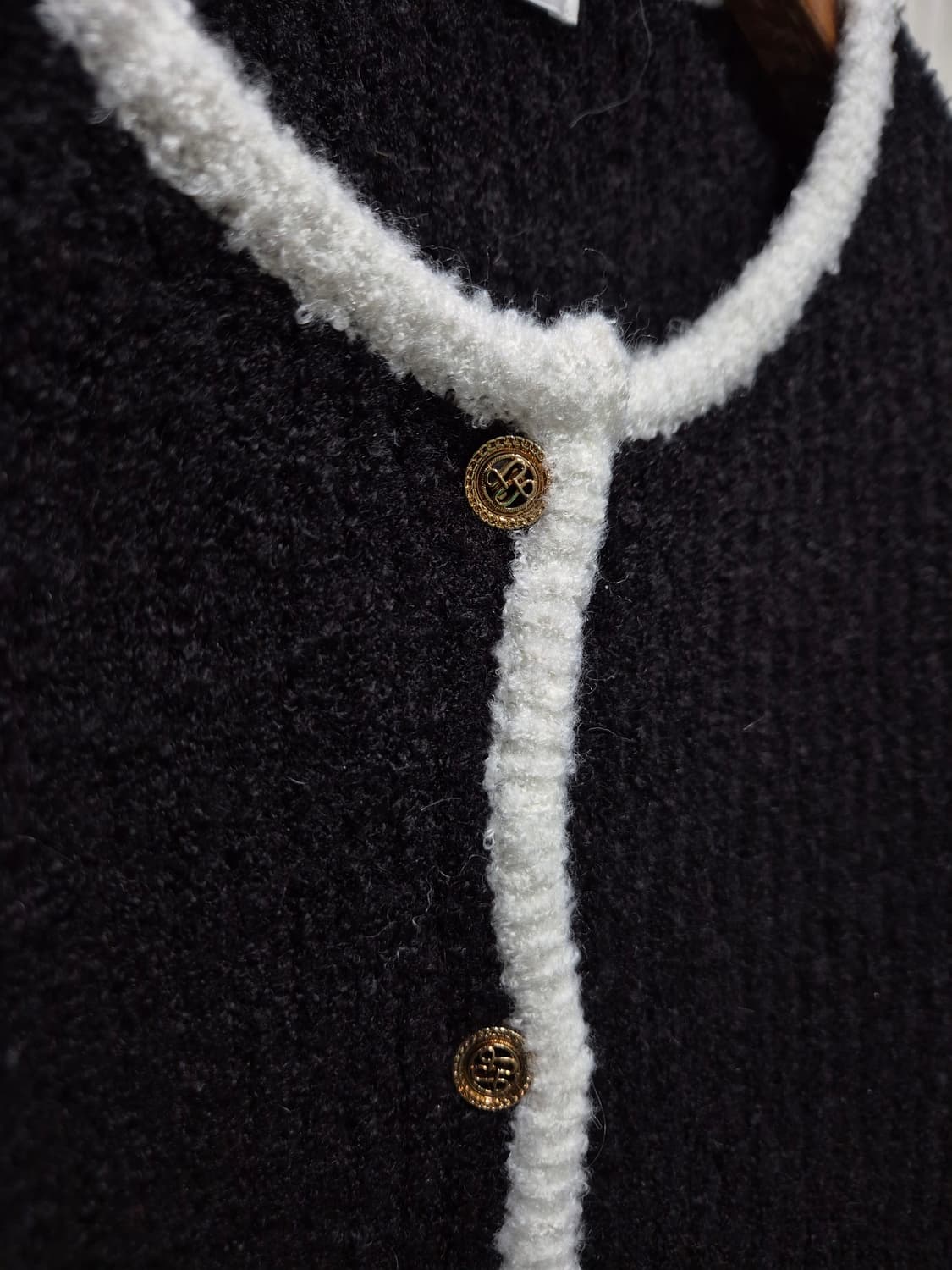 브래이시걸 블랙 트위드 가디건 상품이미지2