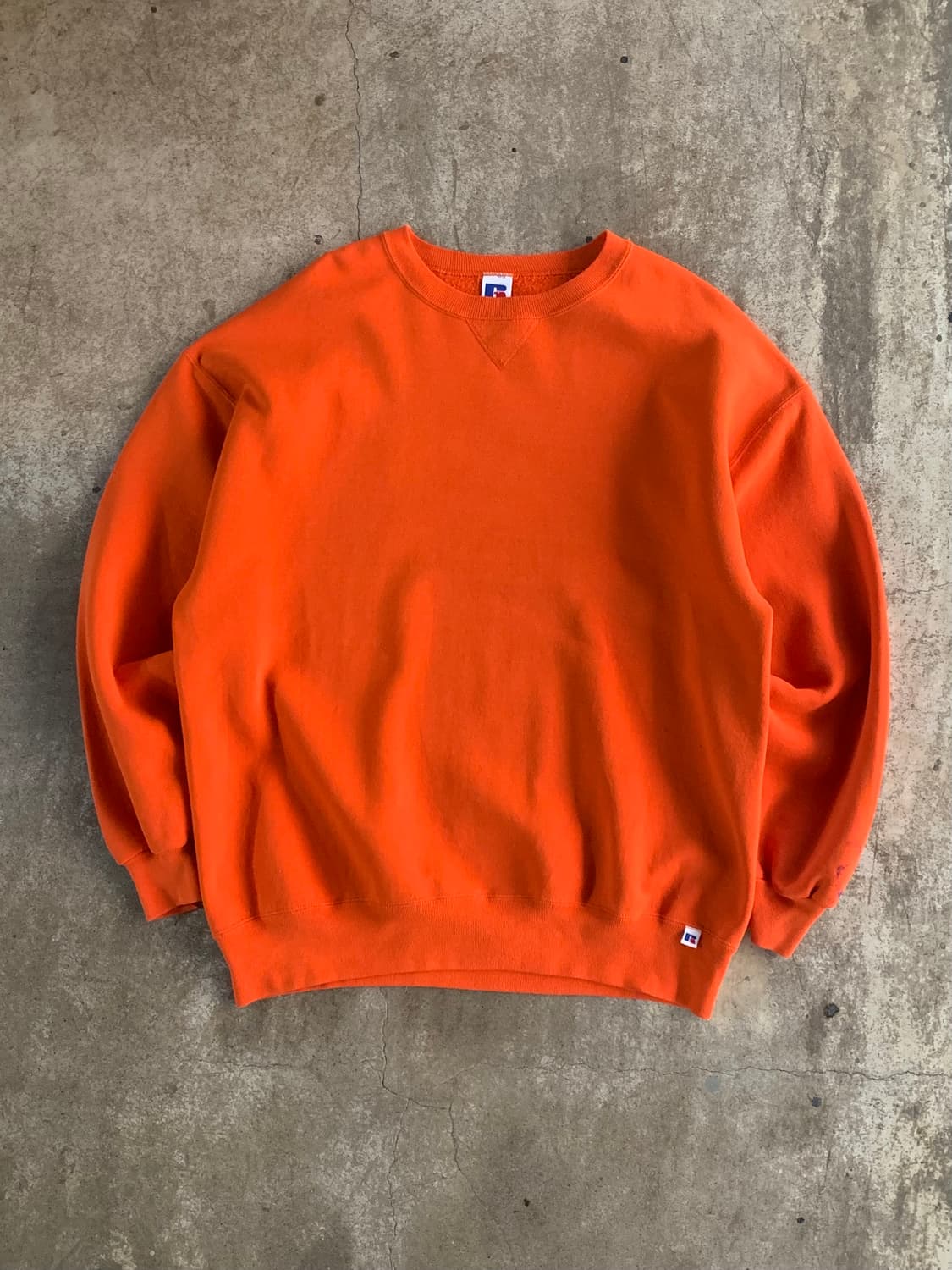 90s 러셀 애슬레틱 튜블러 스웻셔츠 오렌지 상품이미지1