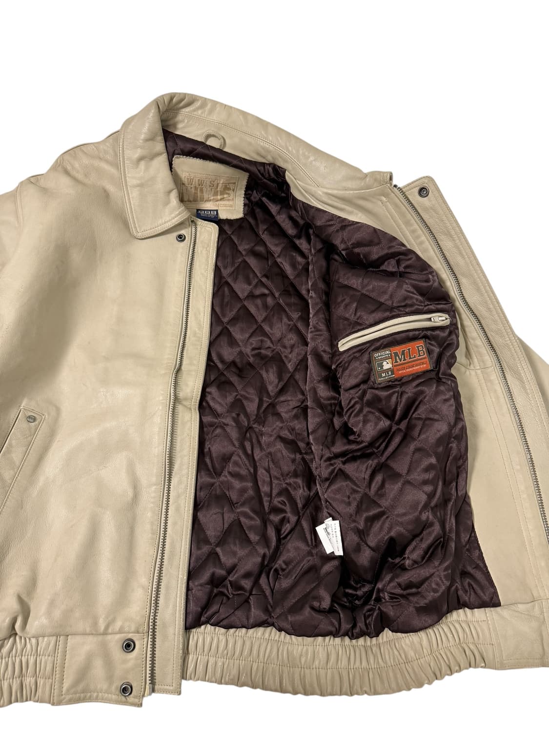 90‘s WWS 엠엘비 뉴욕 양키스 소가죽 자켓 상품이미지3