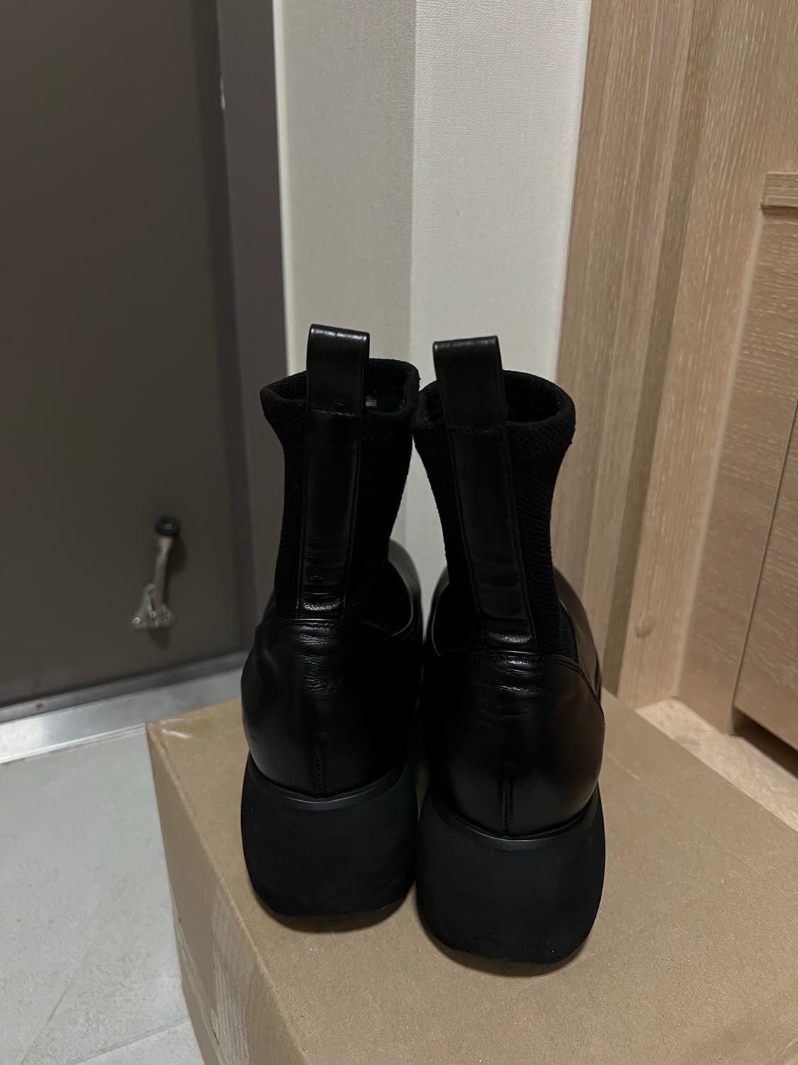 Open yy 라운드 스퀘어 플랫폼 부츠 상품이미지3