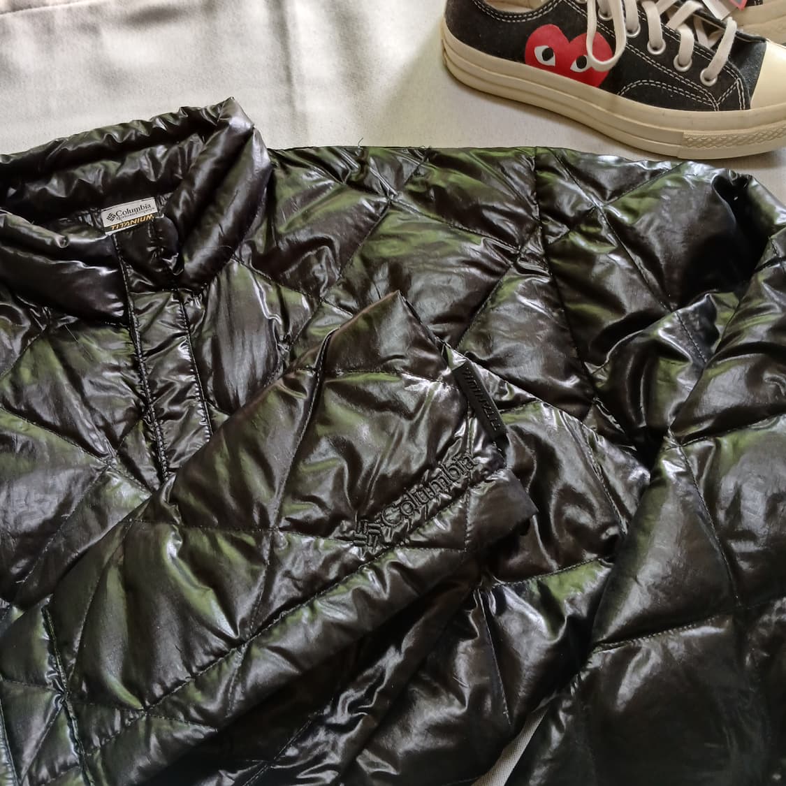 Columbia 컬럼비아 구스다운 퀄팅 단추 자켓 패딩 상품이미지1