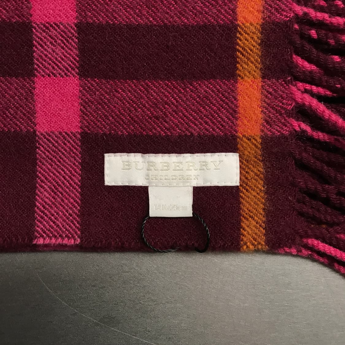 버버리 정품 캐시미어 머플러 버건디 상품이미지3