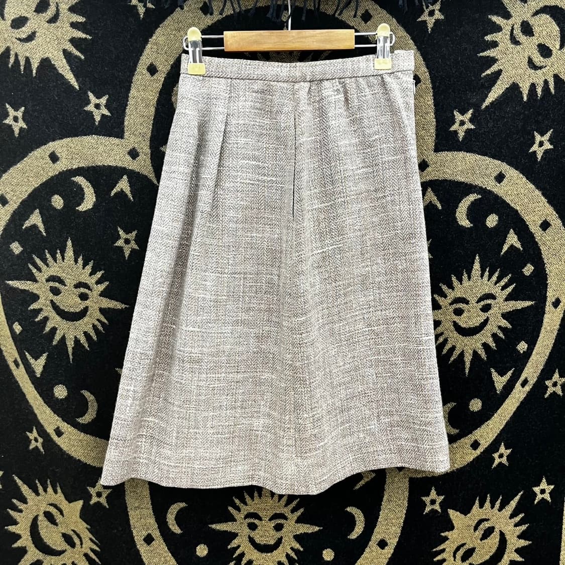 빈티지 캐주얼 코지 헤링본 트위드 플레어 미디스커트  K0133 상품이미지4