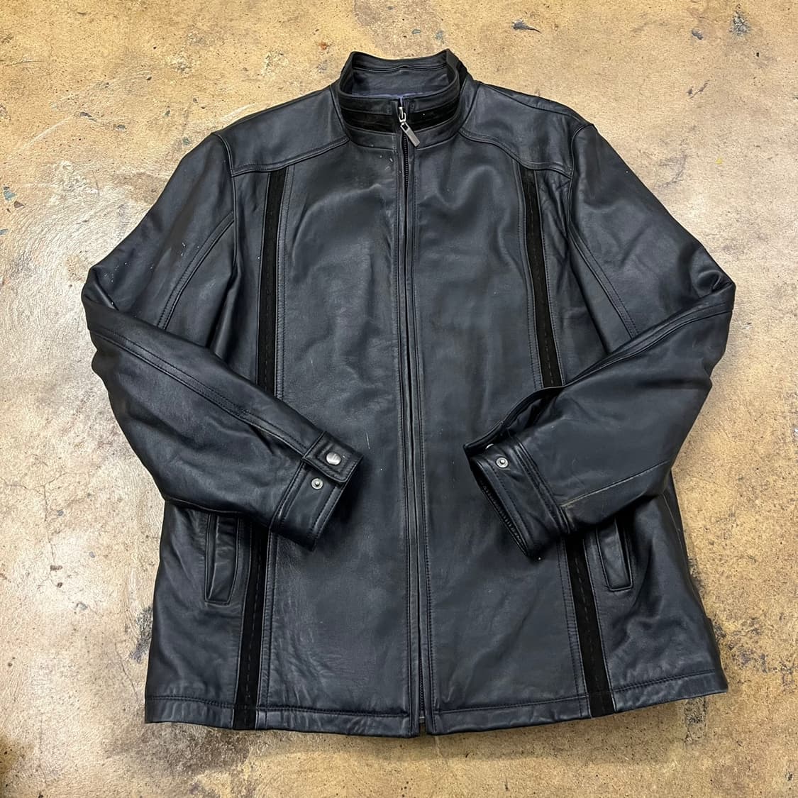 [정품/100] 크리스찬오자르 블랙 레더 자켓 b16 상품이미지2