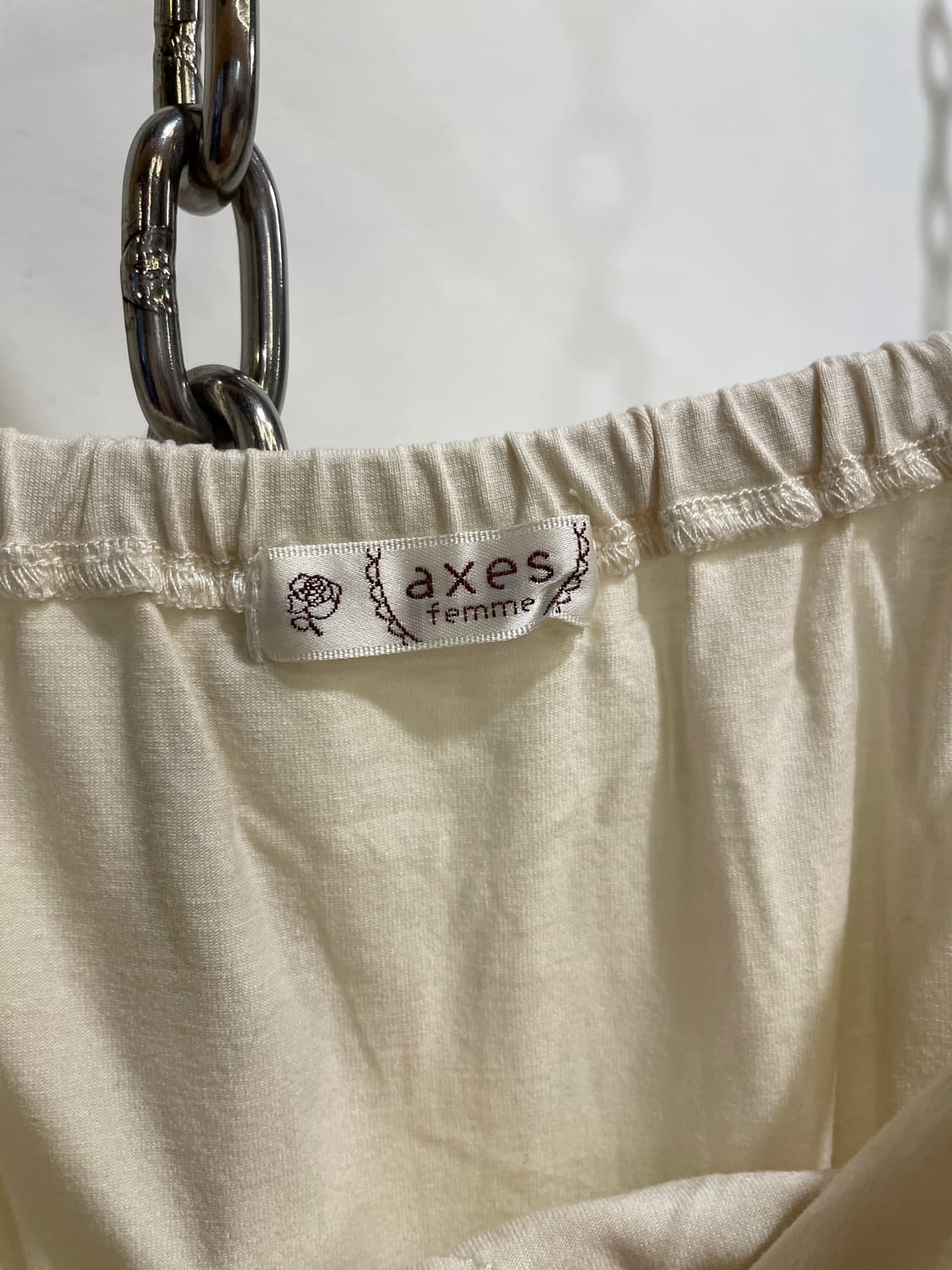 axes femme 엑시즈팜 진주 큐빅 레이스 아이보리 슬리브리스 모리 상품이미지3