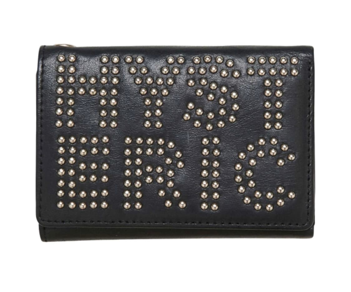 (W) 히스테릭 글래머 로고 스터드 트라이폴드 월렛 블랙 상품이미지1