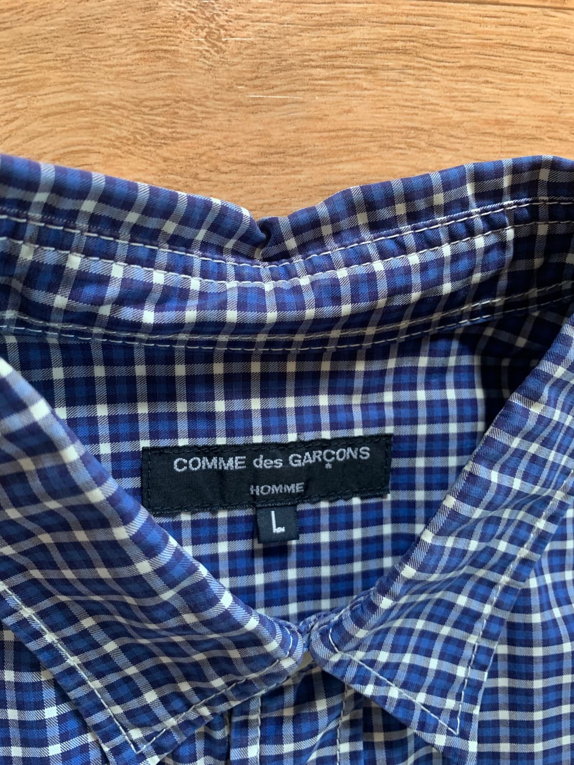 꼼데가르송 옴므 체크셔츠 L 상품이미지2