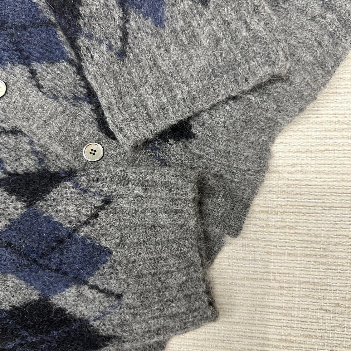 아워레가시 이브닝 폴로 아가일 가디건 상품이미지4