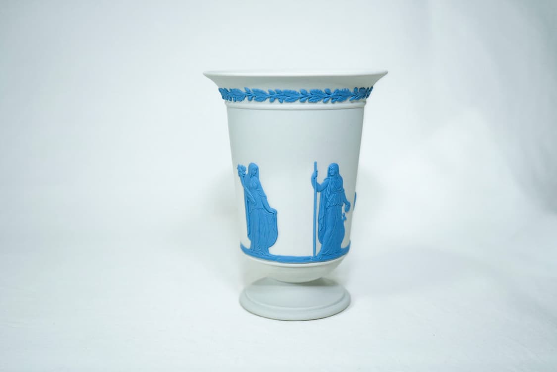 [영국엔틱] 웨지우드 제스퍼웨어 도자기 중형 나팔형베이스_ 화이트 상품이미지4