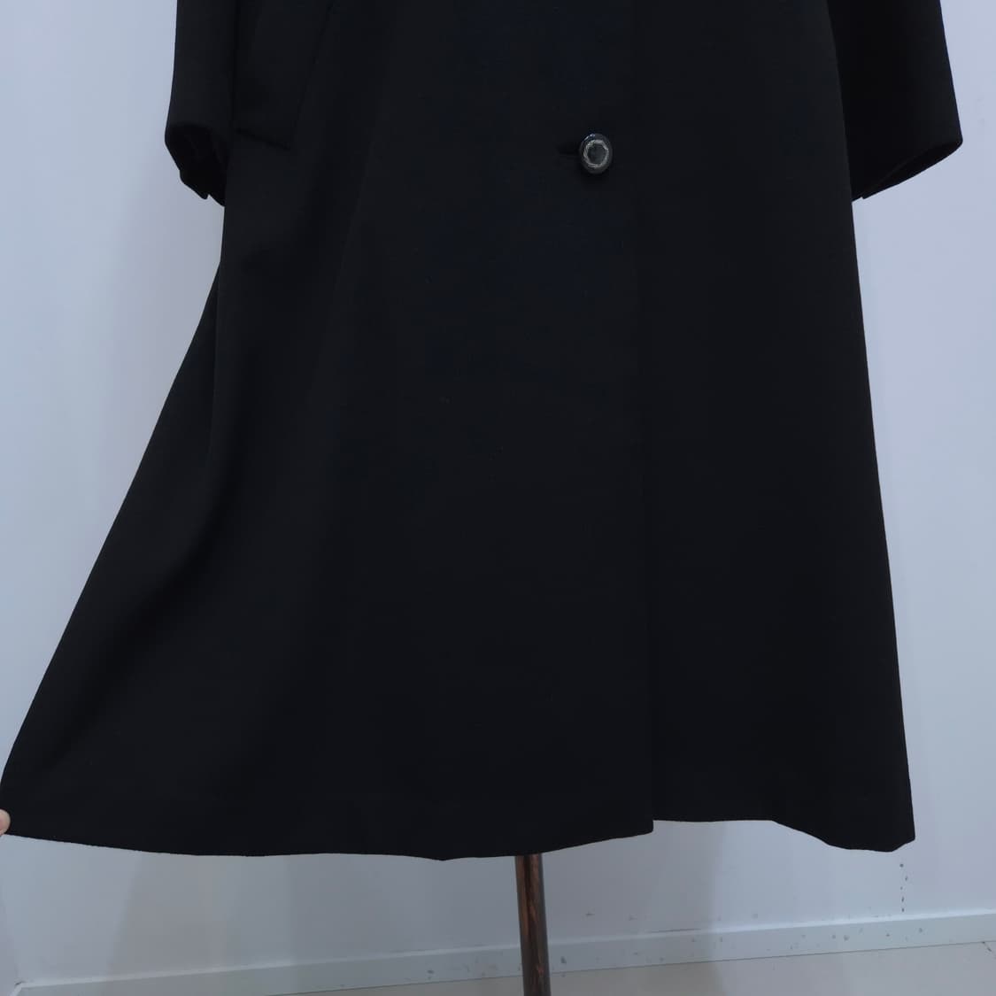 100% 스코틀랜드산 캐시미어 블랙 롱코트 상품이미지8