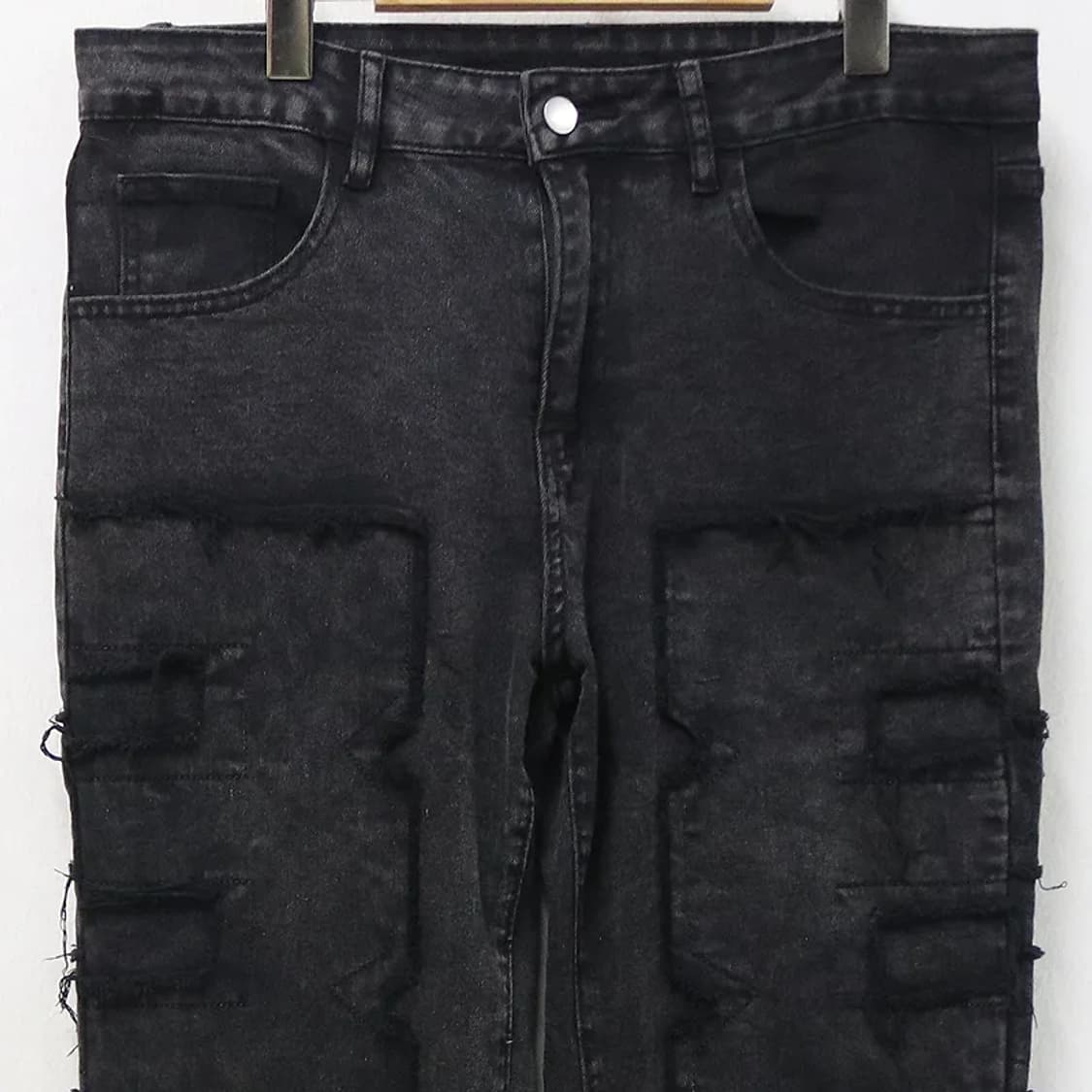 흑청 그런지 디테일 팬츠 63346 상품이미지3