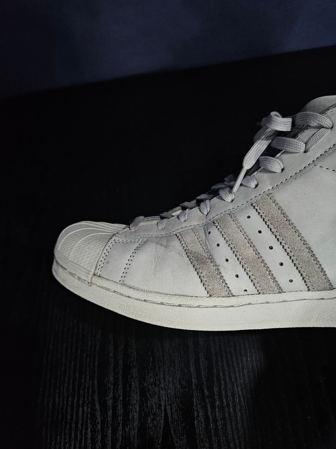 아디다스 슈퍼스타 그레이 남성 265~270 하이탑 상품이미지6